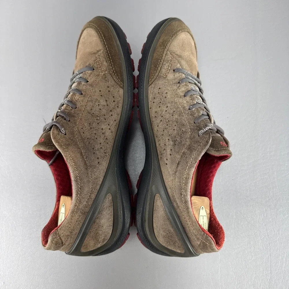 Ecco Biom Grip Shoes Mens Sz 41 US 7-7.5 Brown Distressed Casual Comfort Walking